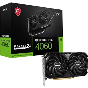 MSI GeForce RTX 4060 Ventus 2X Black 8G OC RTX4060 8 GB GDDR6 128 Bit DX12 PCIe 4.0 X8 Ekran Kartı